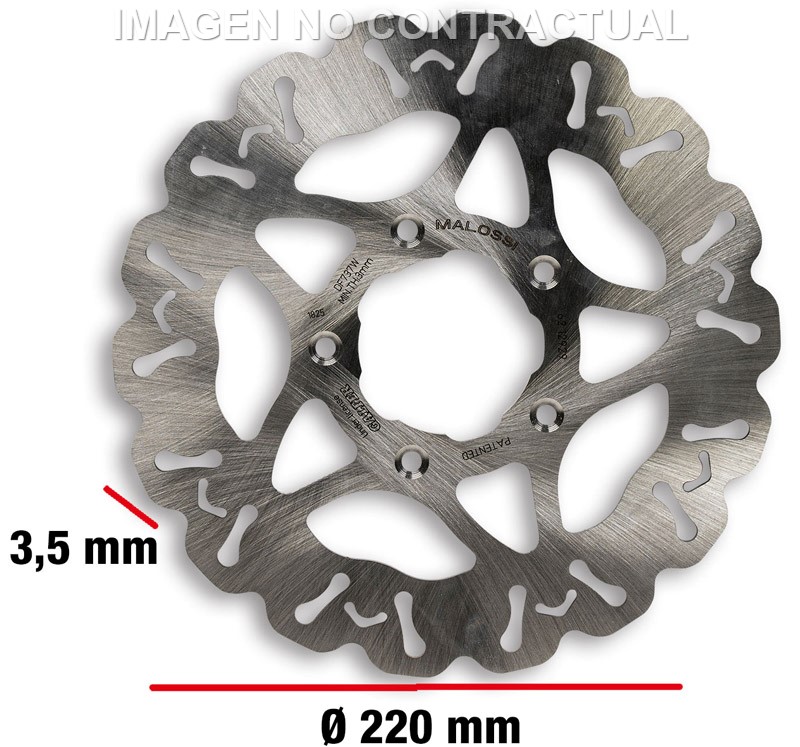 Disco Freno Delantero Malossi Whoop Disc Gilera Runner FX125, FXR