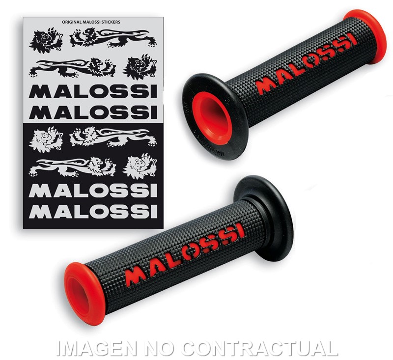 Puños Malossi Sin Tope Negro / Rojo