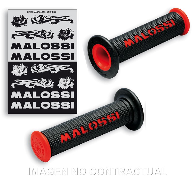 Puños Malossi Rojo-Negro con tope