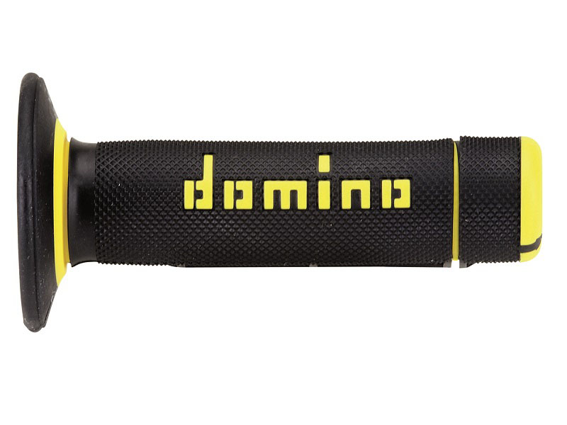Puños Domino Off Road Negro - Amarillo Cerrados D 22 mm L 118 mm