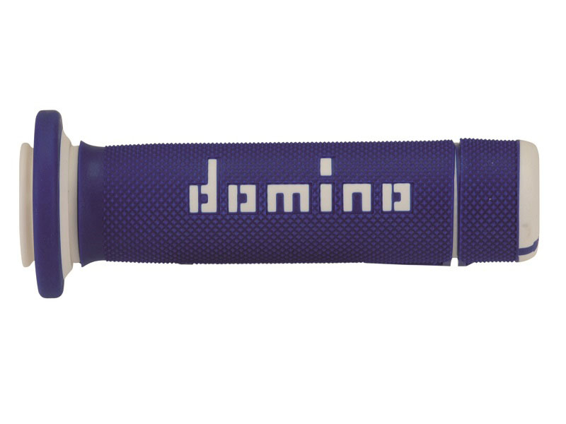 Puños Domino ATV Azul - Blanco Cerrados D 22 mm L 118- 122 mm