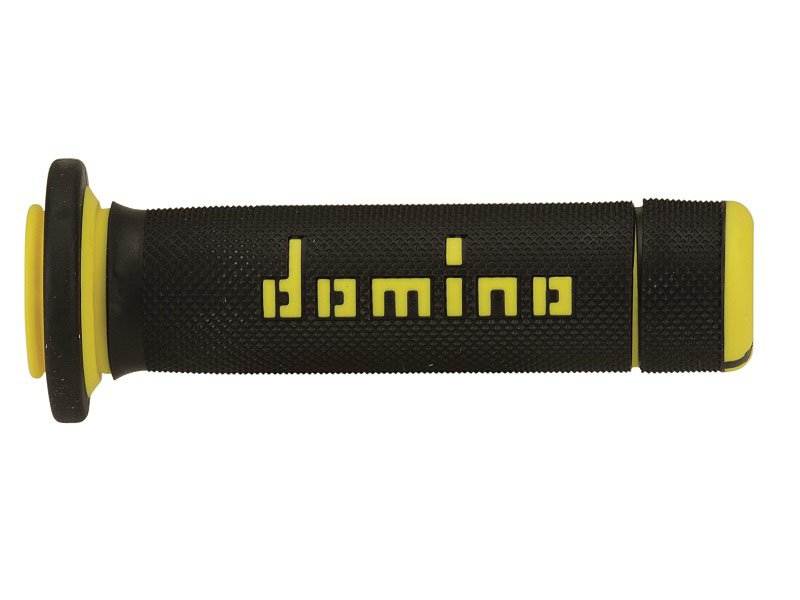 Puños Domino ATV Negro - Amarillo Cerrados D 22 mm L 118- 122 mm