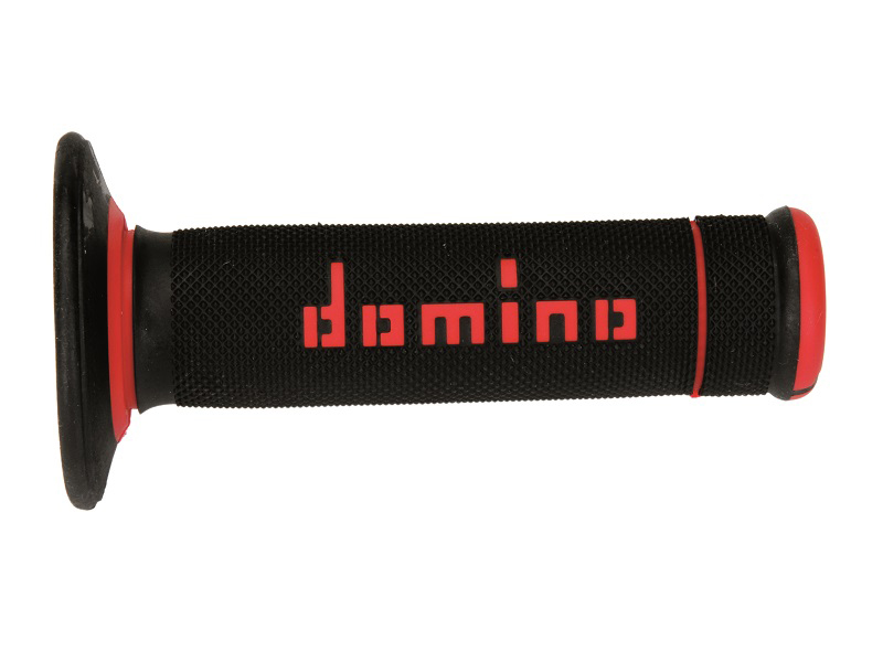 Puños Domino Off Road X-Treme Negro - Rojo Cerrados D 22 mm L 118 mm