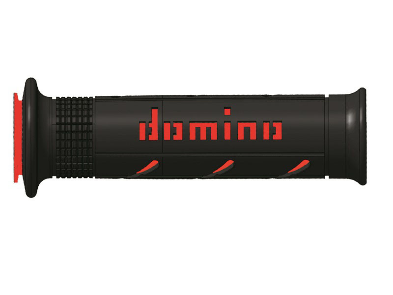 Puños Domino XM2 Super soft Negro - Rojo Abiertos D 22 mm L 120-125 mm