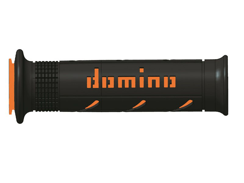 Puños Domino XM2 Super soft Negro - Naranja Abiertos D 22 mm L 120-125 mm