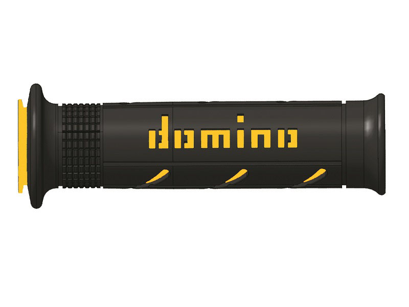 Puños Domino XM2 Super soft Negro - Amarillo Abiertos D 22 mm L 120-125 mm