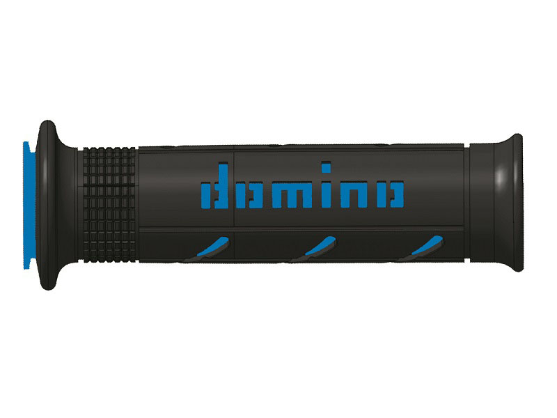 Puños Domino XM2 Super soft Negro - Azul Abiertos D 22 mm L 120-125 mm