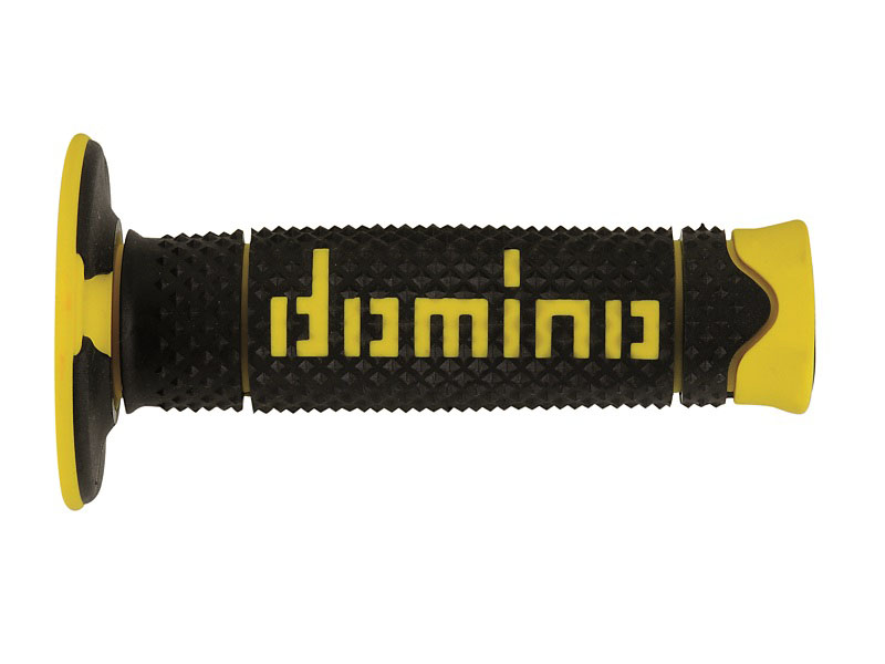 Puños Domino DSH Off Road Negro - Amarillo Cerrados D 22 mm L 120 mm