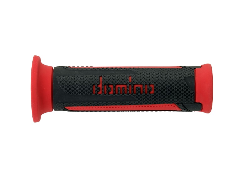 Puños Domino Turismo Antracita-Rojo Abiertos D 22 mm L 120 mm
