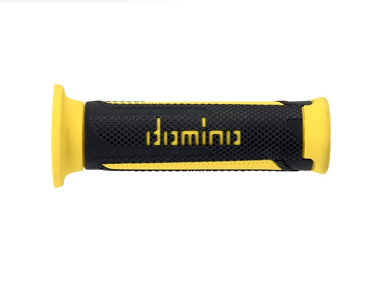 Puños Domino Turismo Antracita-Amarillo Abiertos D 22 mm L 120 mm