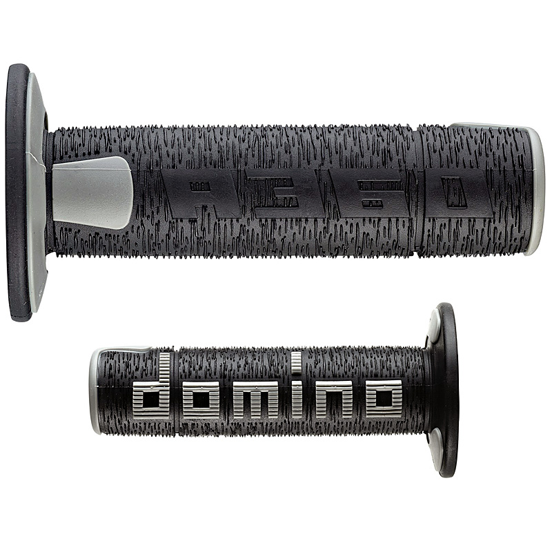 Puños Domino Off Road RPS Negro - Gris Abiertos D 22 mm L 120 mm
