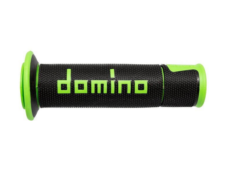Puños Domino On Road Racing Negro/Verde Abiertos D 22 mm L 120 mm