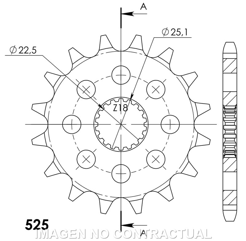 Piñón Supersprox Triumph 525 x 16