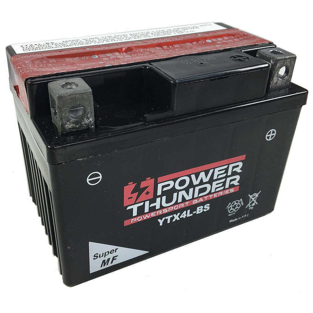 Batería Power Thunder CTX4L-BS con ácido