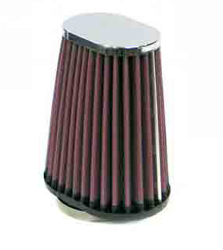 Filtro pott. K&amp;N Ovalado D. 51mm. Universal, Tapa cromada