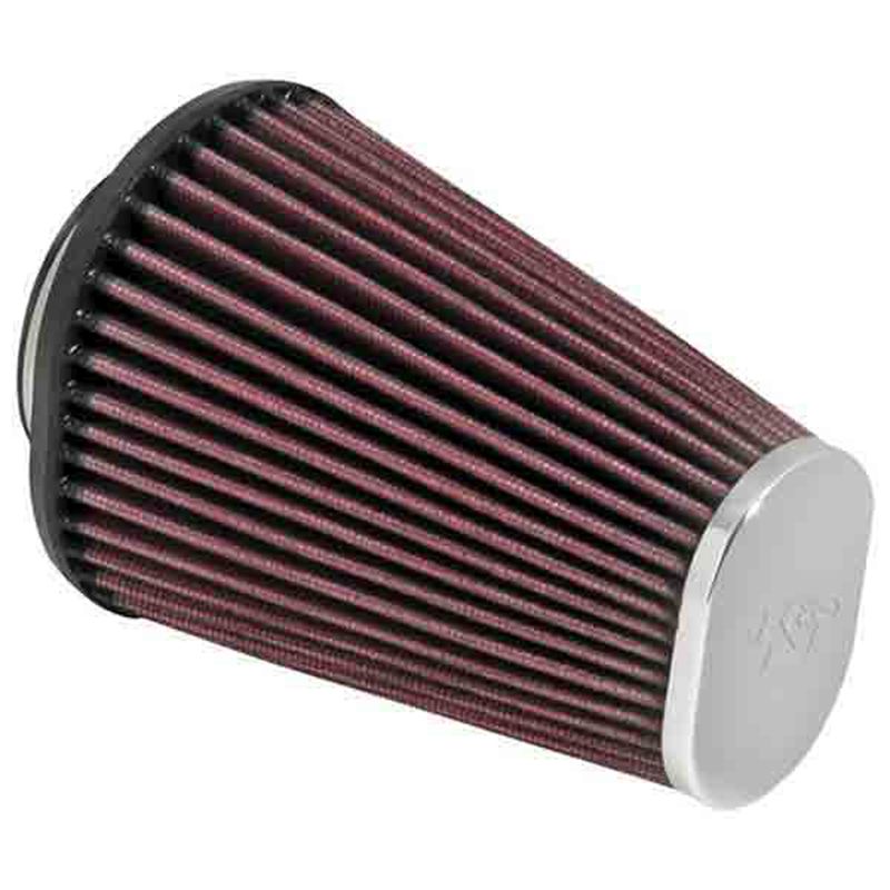 Filtro Potencia K&amp;N Oval Tapa Cromada D. 62 mm