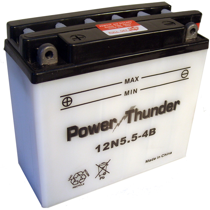 Batería Power Thunder 12N5.5-4B con Ácido