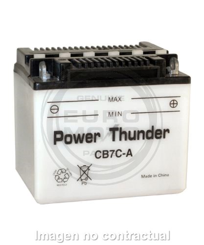 Batería Power Thunder CB7C-A con ácido