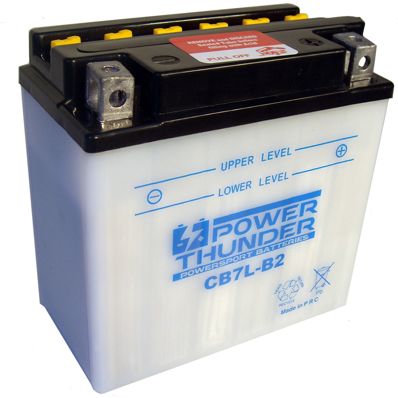 Batería Power Thunder CB7L-B2 con ácido