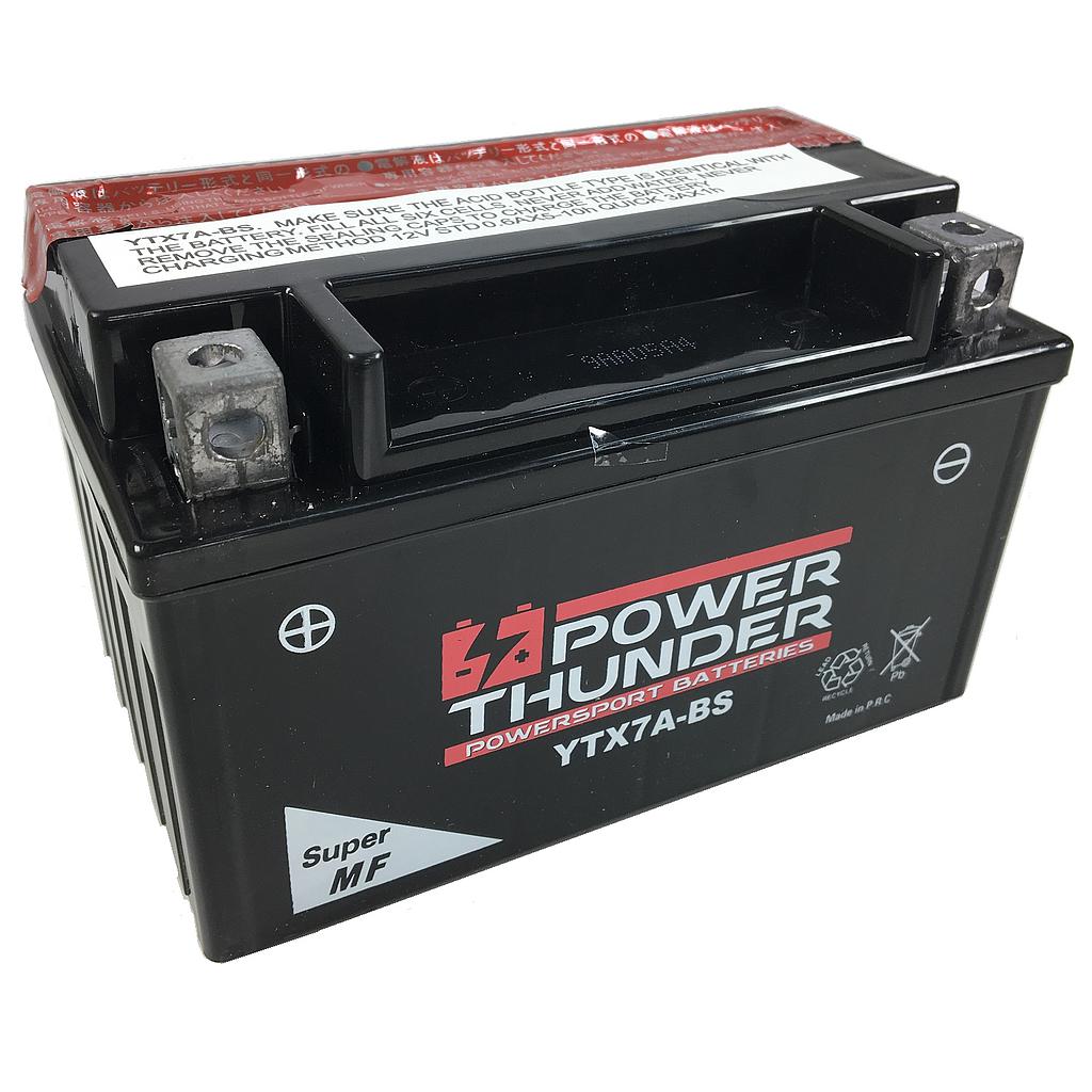 Batería Power Thunder CTX7A-BS con ácido