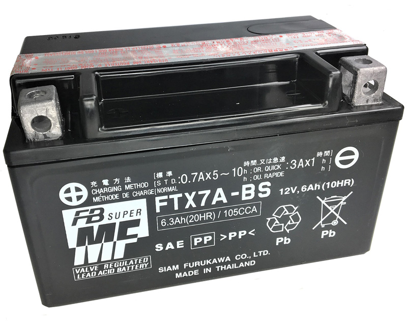 Batería Furukawa FTX7A-BS con ácido