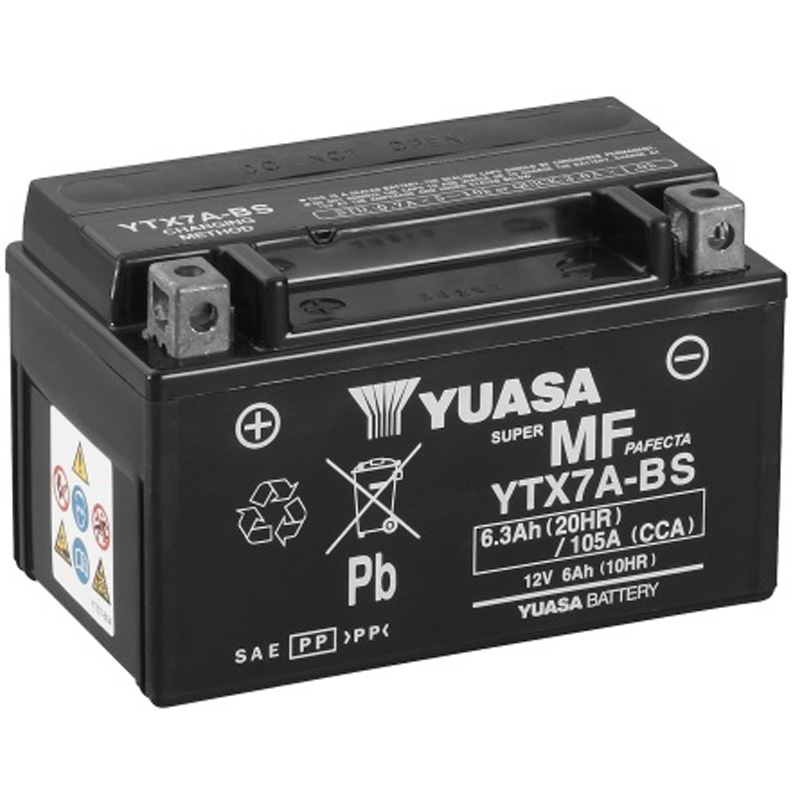 Batería Yuasa YTX7A-BS Sin Mantenimiento