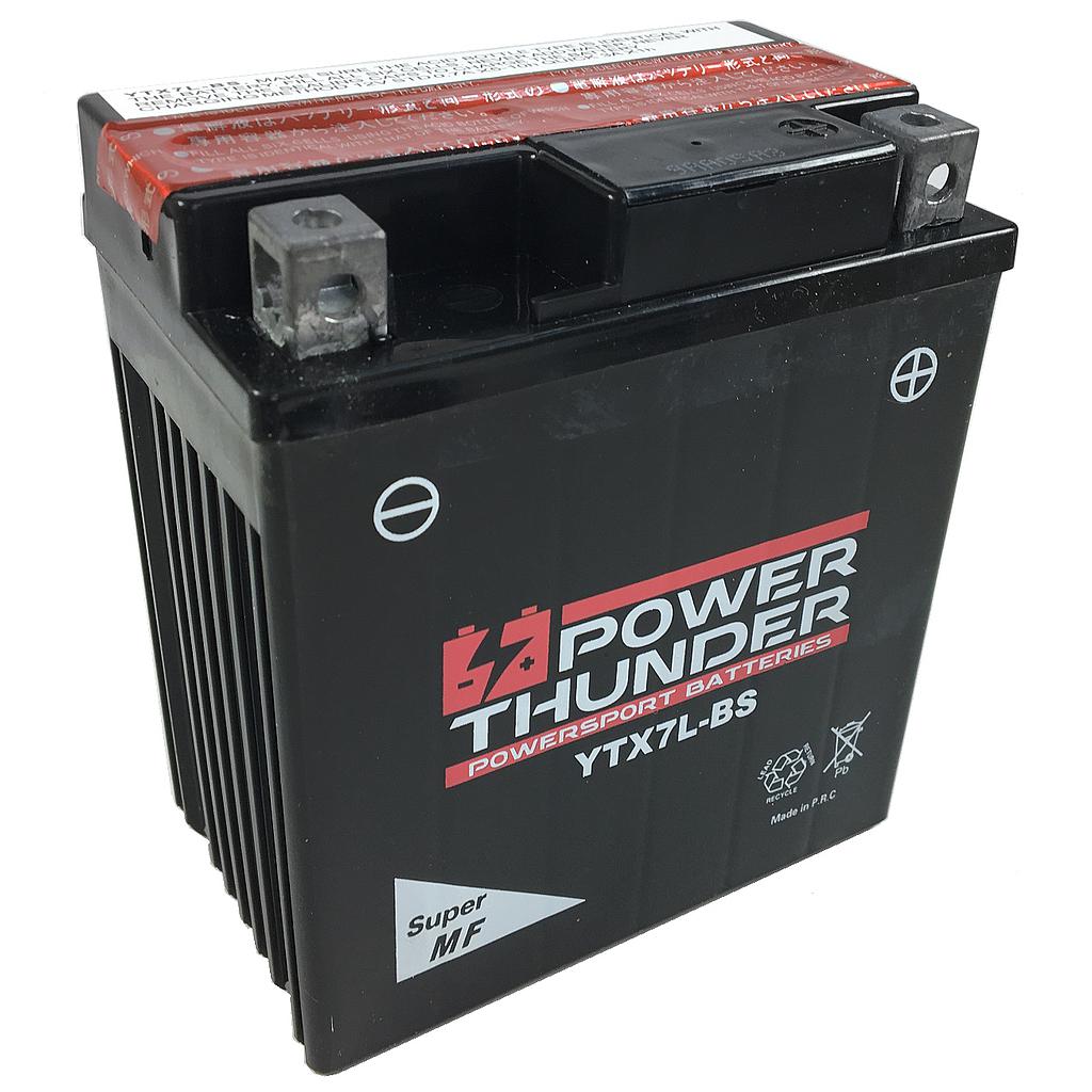 Batería Power Thunder CTX7L-BS con ácido