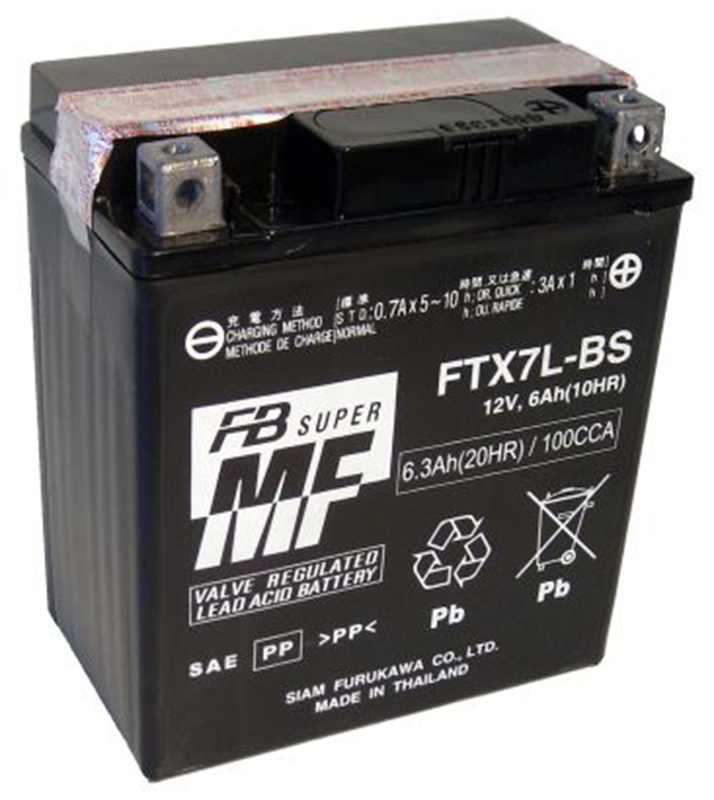 Batería Furukawa FTX7L-BS con ácido