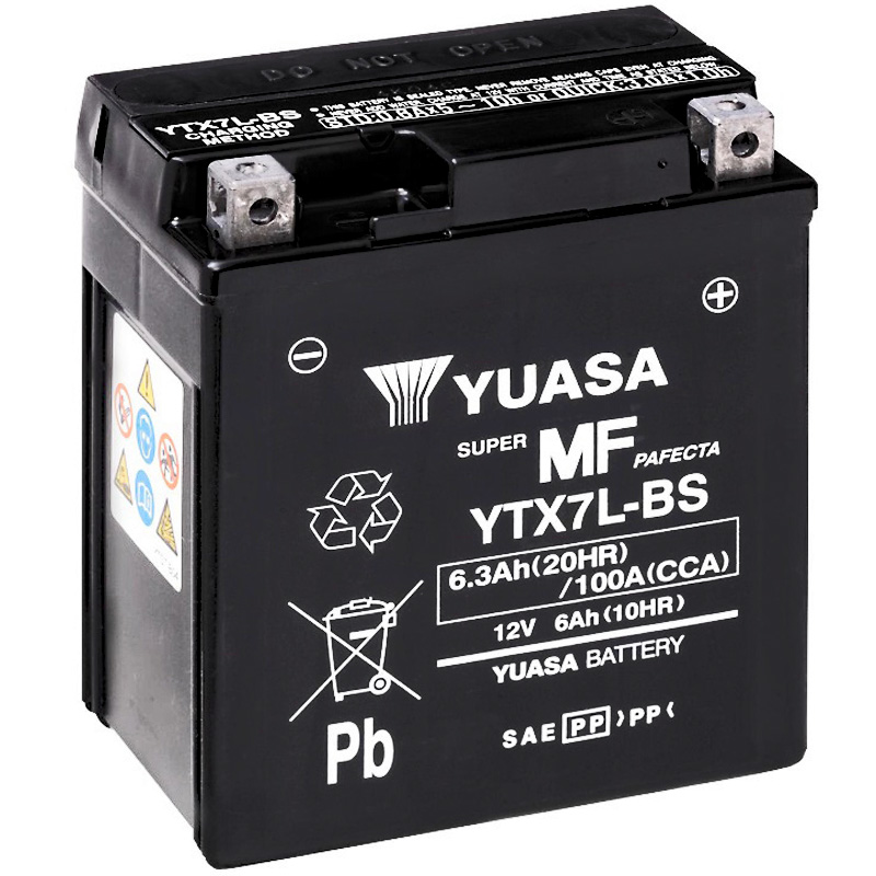 Batería Yuasa YTX7L-BS Sin Mantenimiento