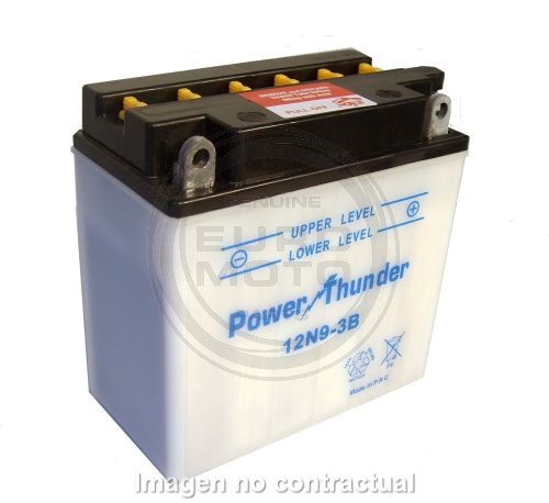 Bateria Power Thunder 12N9-3B con acido