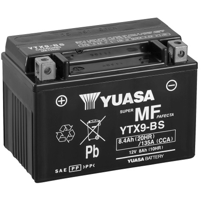 Batería Yuasa YTX9-BS Sin Mantenimiento