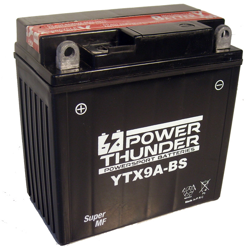 Batería Power Thunder CTX9A-BS con ácido