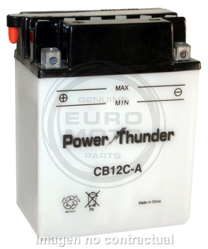 Batería Power Thunder CB12C-A con ácido