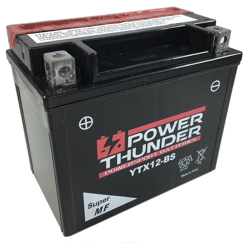 Batería Power Thunder CTX12-BS con ácido