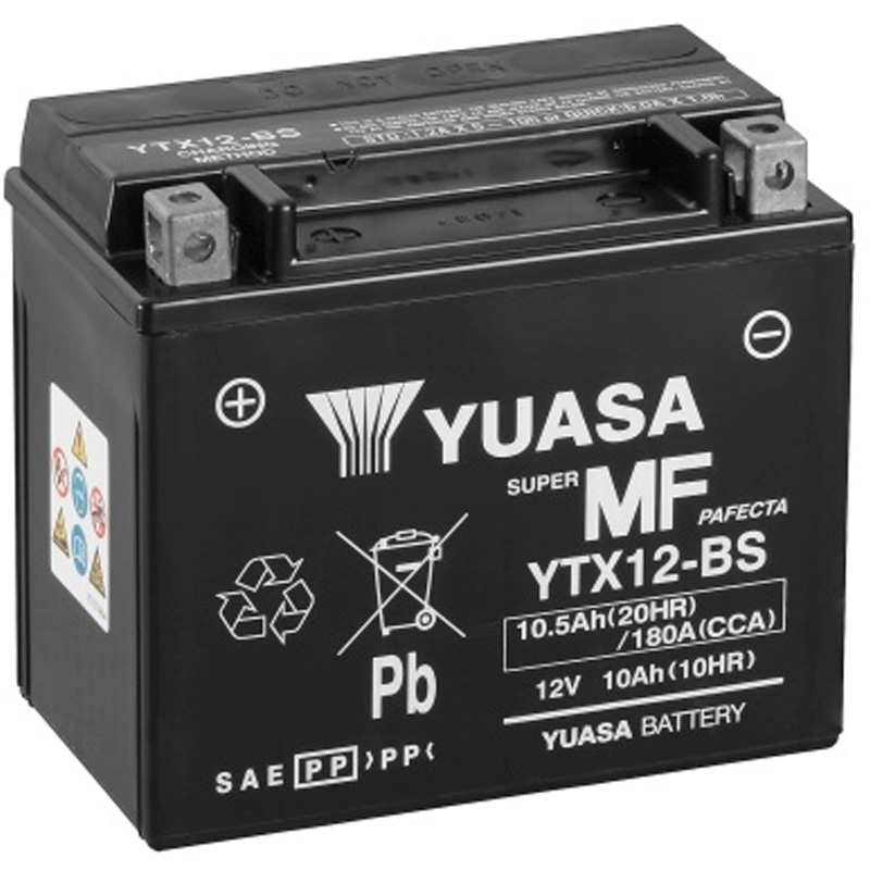 Batería Yuasa YTX12-BS Sin Mantenimiento