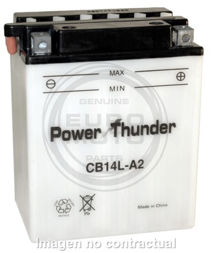 Batería Power Thunder CB14L-A2 con ácido
