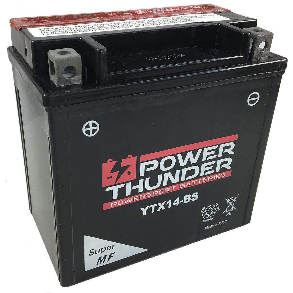 Batería Power Thunder CTX14-BS con ácido
