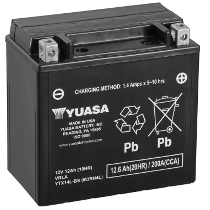 Batería Yuasa YTX14L-BS Sin Mantenimiento