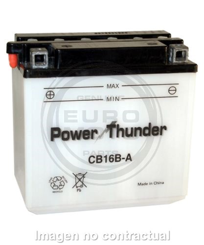 Batería Power Thunder CB16B-A con ácido