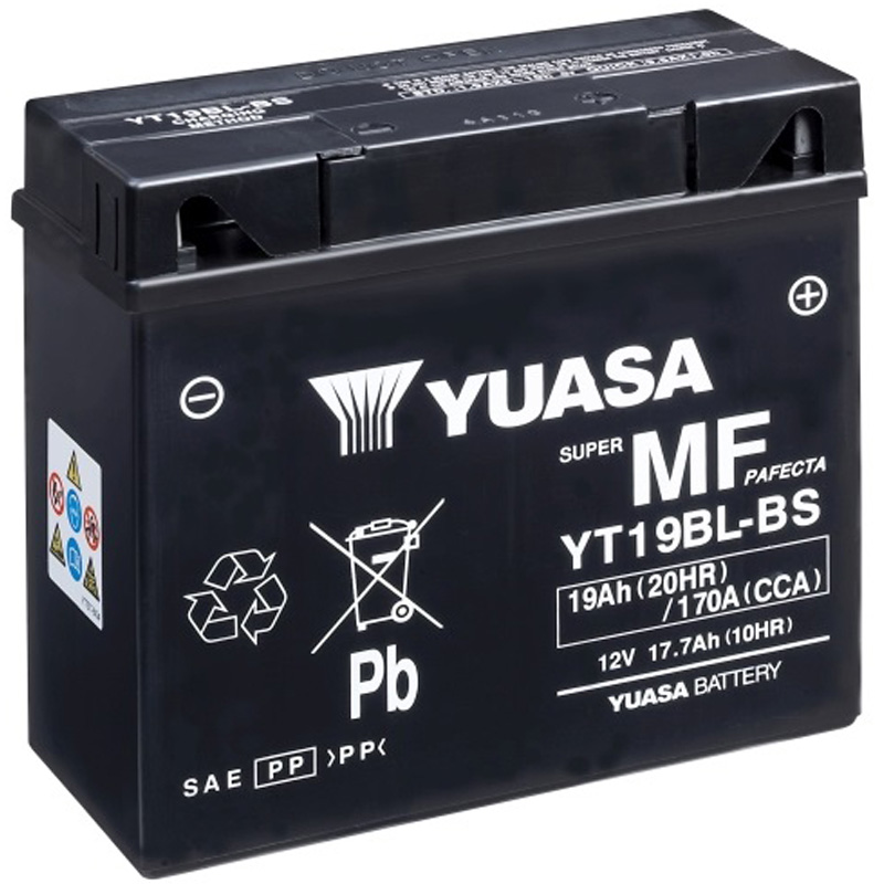 Batería Yuasa YT19BL-BS Sin Mantenimiento