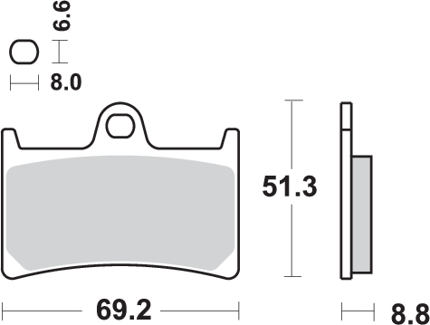 Pastilla de freno SBS P634-RQ