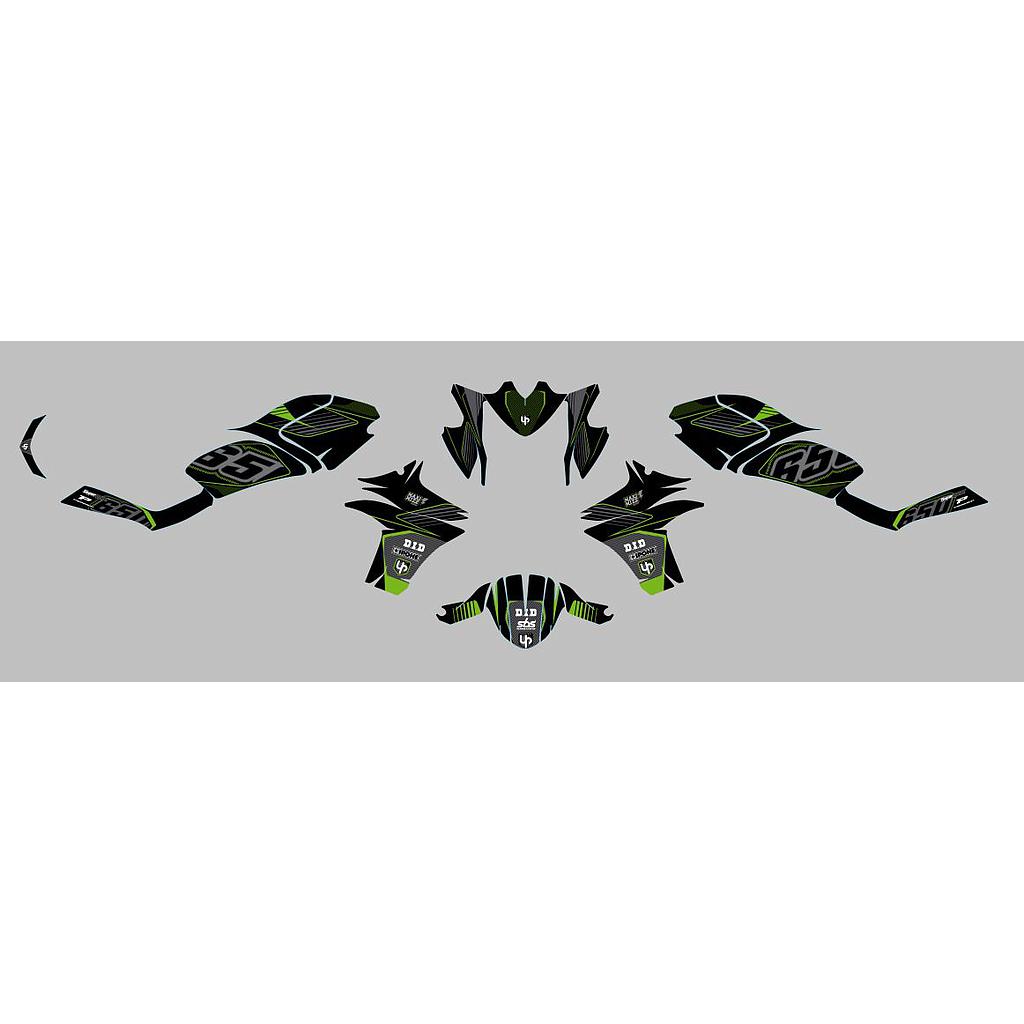 Kit Deco UP Maximize Negro-Verde Kawasaki ER6N