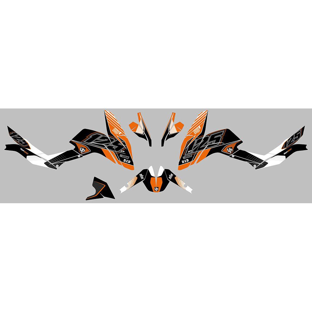 Kit Deco UP Maximize Negro-Naranja KTM Duke 125