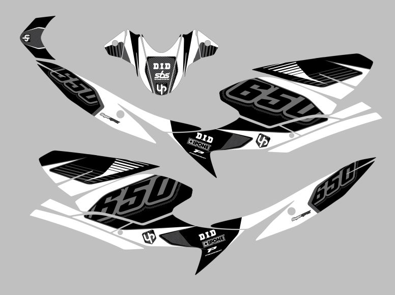 Kit Deco UP Maximize Negro-Blanco Suzuki SV650