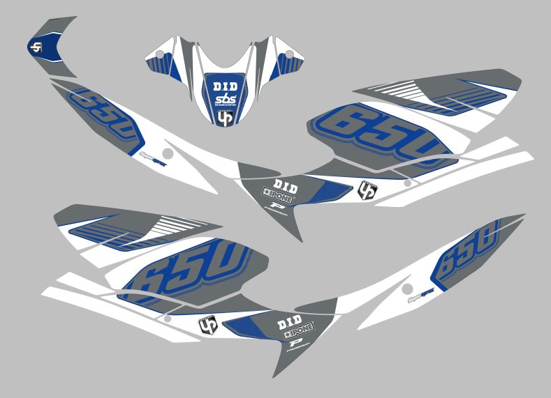 Kit Deco UP Maximize Gris-Blanco Suzuki SV650