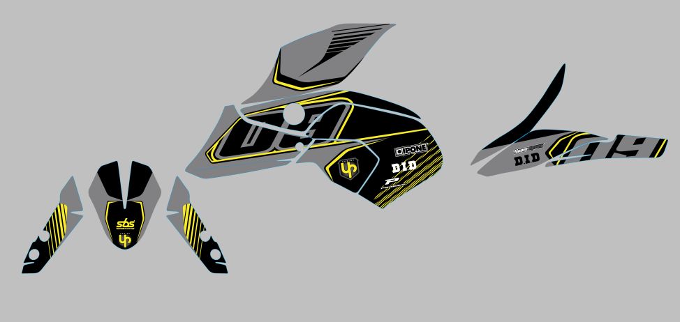 Kit Deco UP Maximize Gris-Amarillo Yamaha MT09