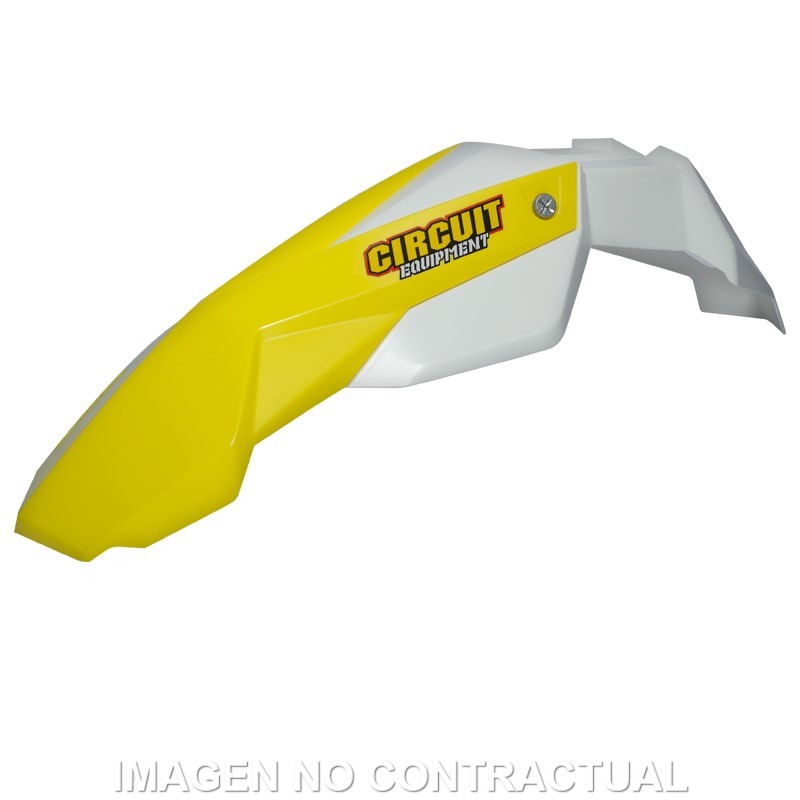 Guardabarros Delantero Circuit Stealth Blanco/Amarillo