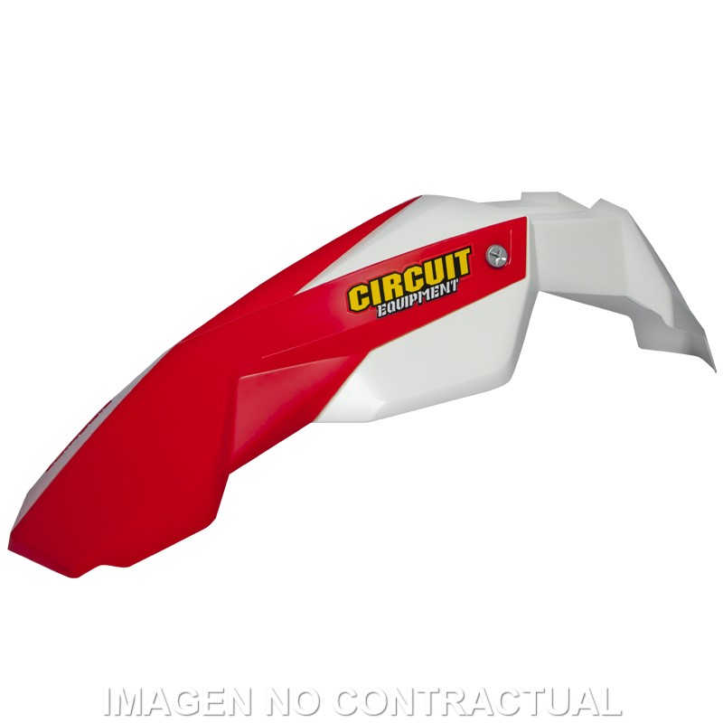 Guardabarros Delantero Circuit Stealth Blanco/Rojo