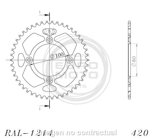 Corona Supersprox Aluminio Honda 420 X 110