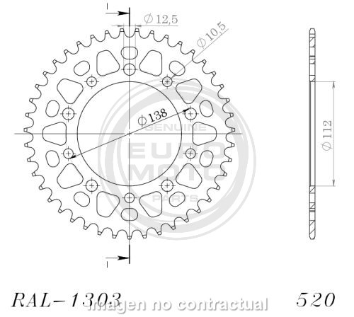 Corona Supersprox aluminio Yamaha 520 x 41